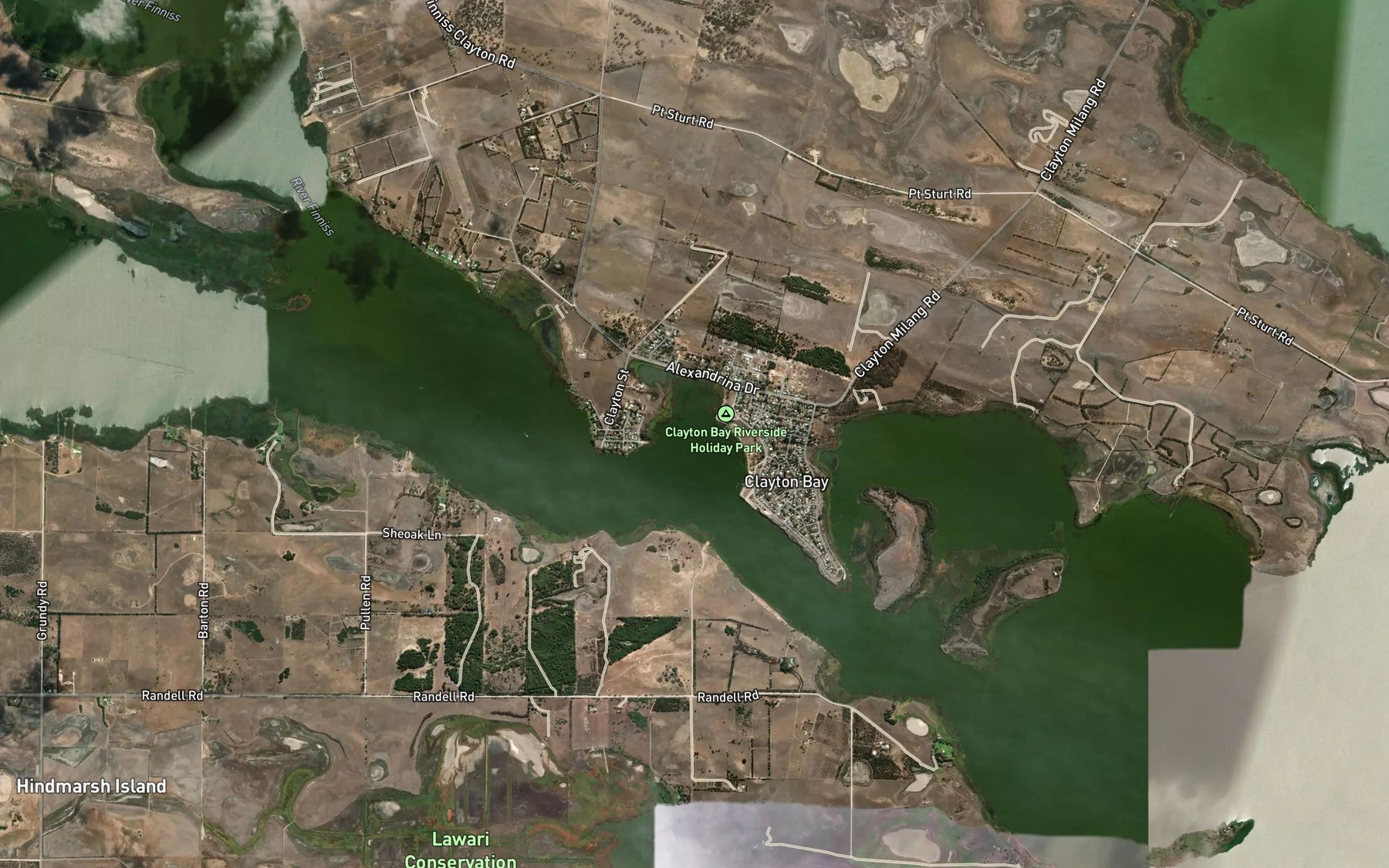 Satellite map of the Red Top Bay