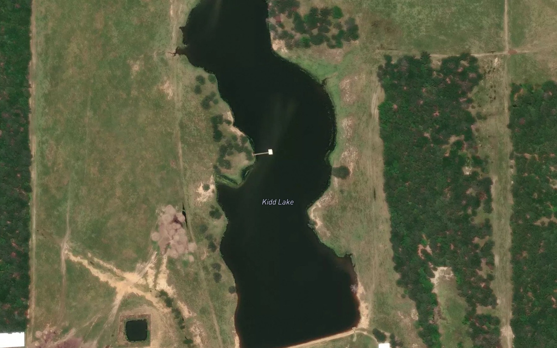 Satellite map of the Kidd Lake
