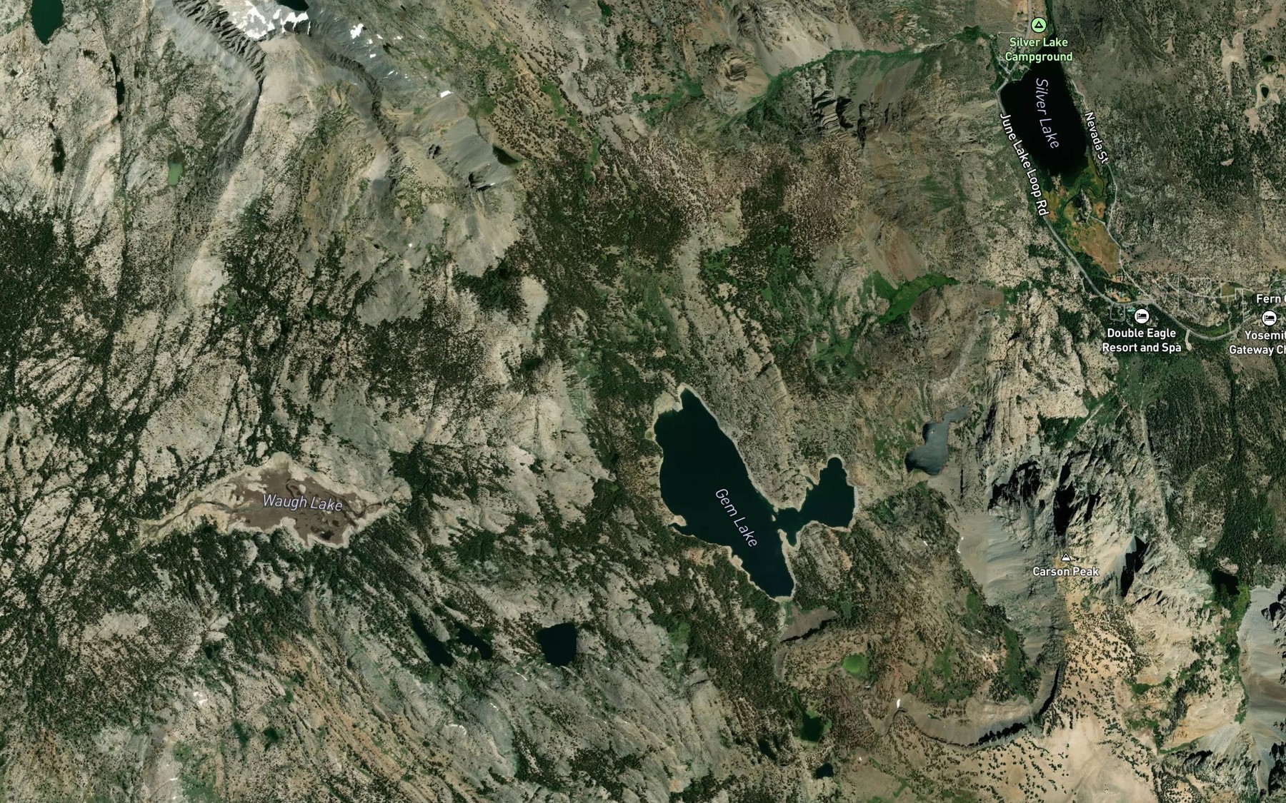 Satellite map of the Crest Creek