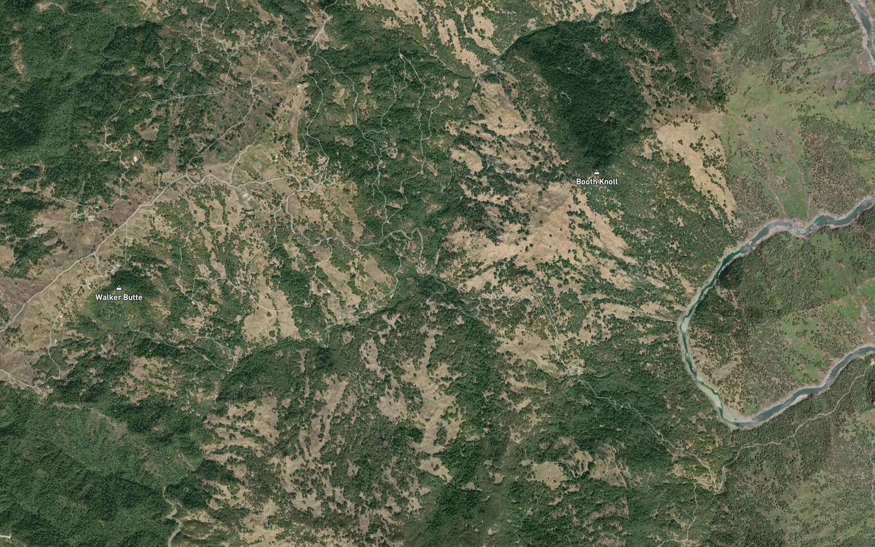 Satellite map of the Dry Creek