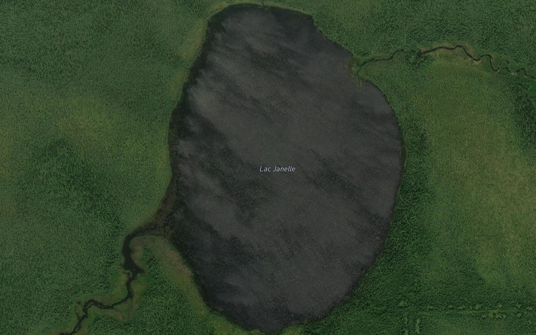 Satellite map of the Lac Janelle