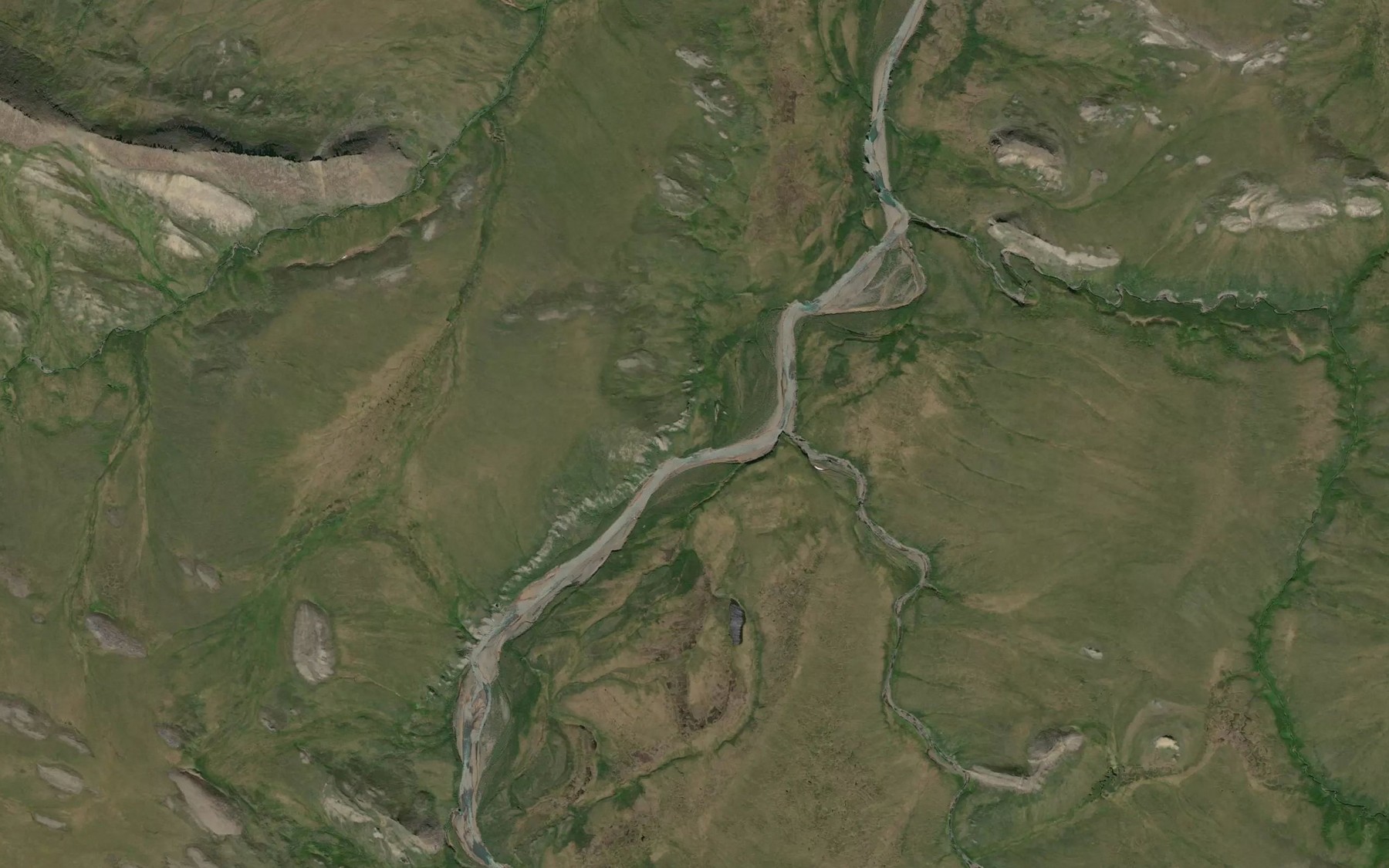 Satellite map of the Query Creek