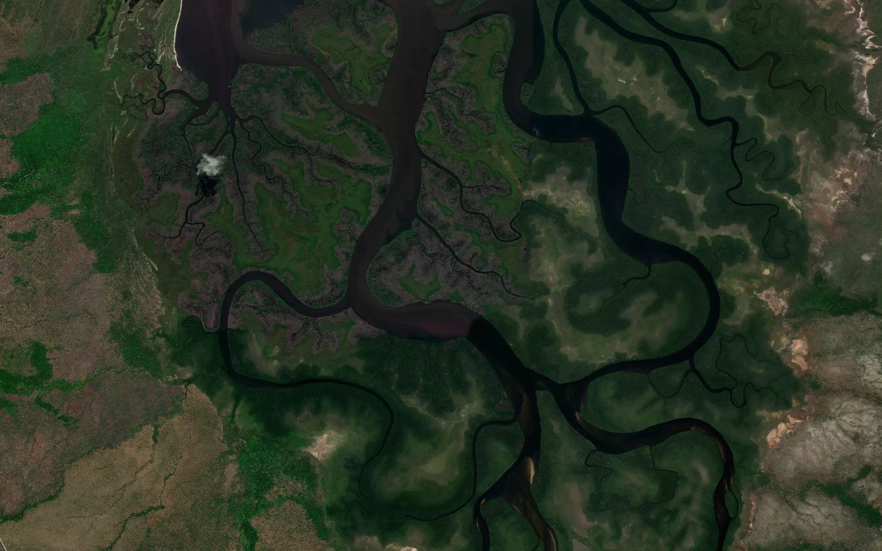 Satellite map of the Return Creek