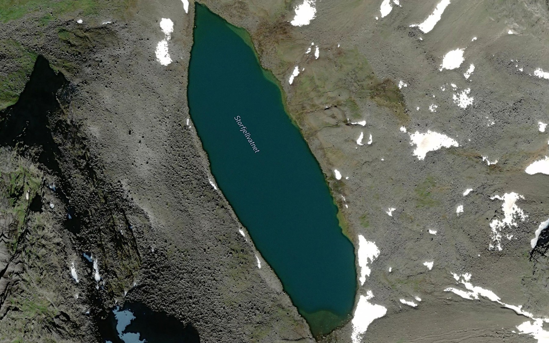 Satellite map of the Storfjellvatnet