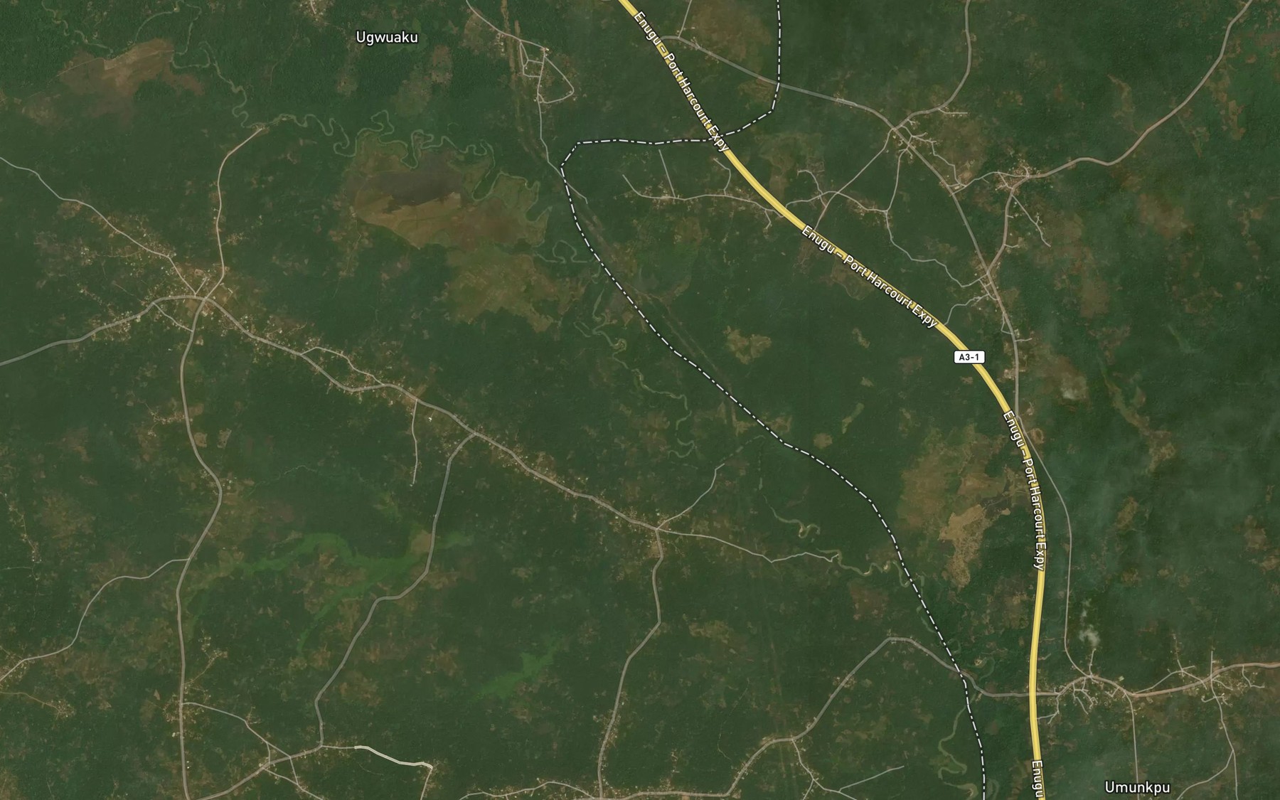 Satellite map of the River Uyin