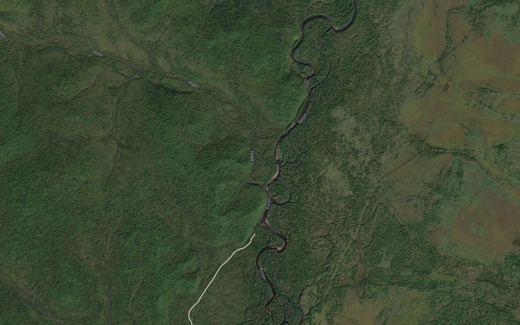 Satellite map of the Nora