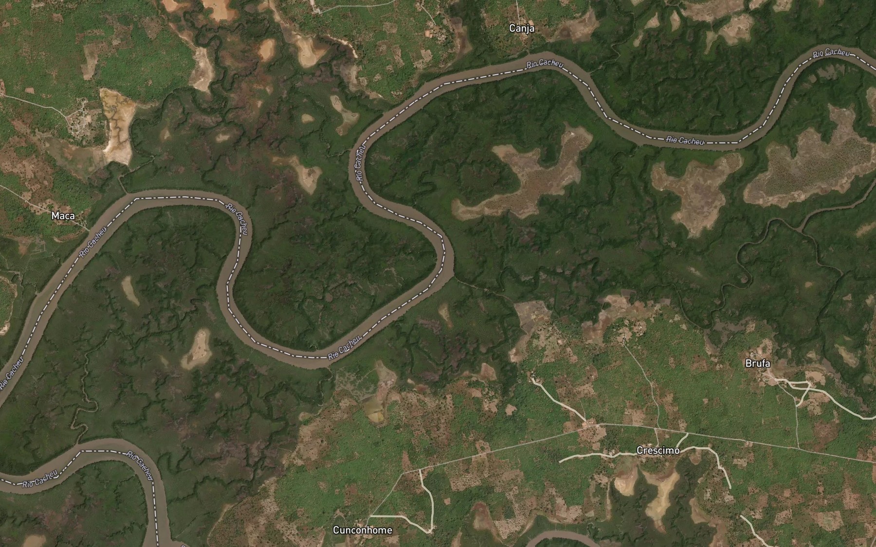 Satellite map of the Rio Baiao
