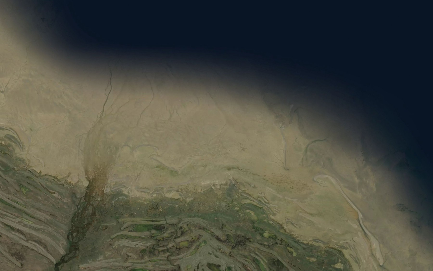 Satellite map of the Ministik Creek