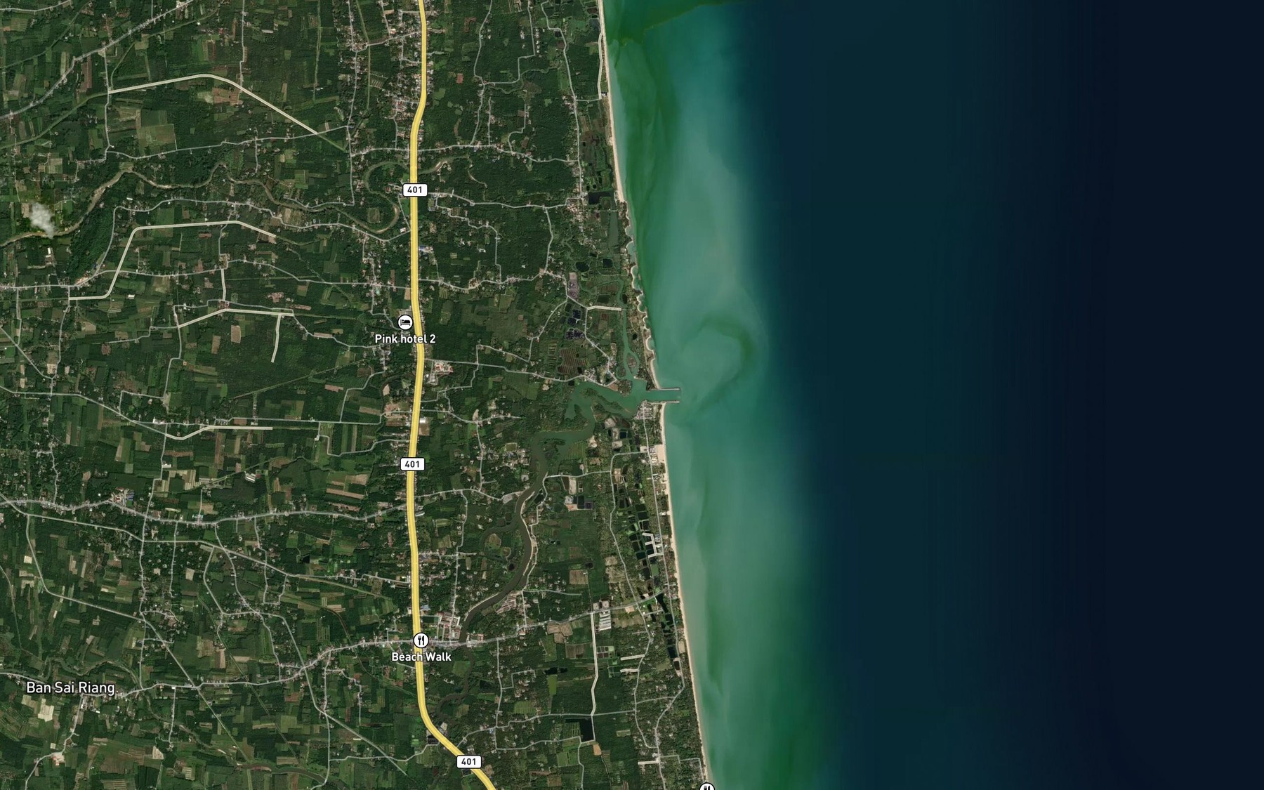 Satellite map of the Khlong Hin