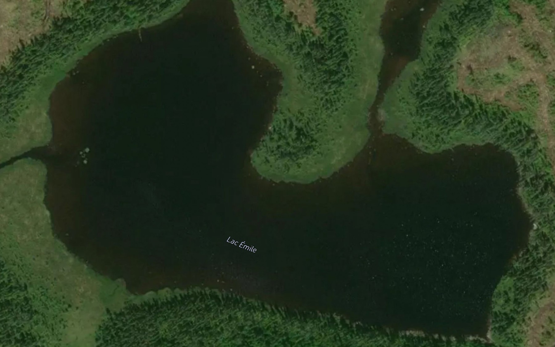 Satellite map of the Lac Emile