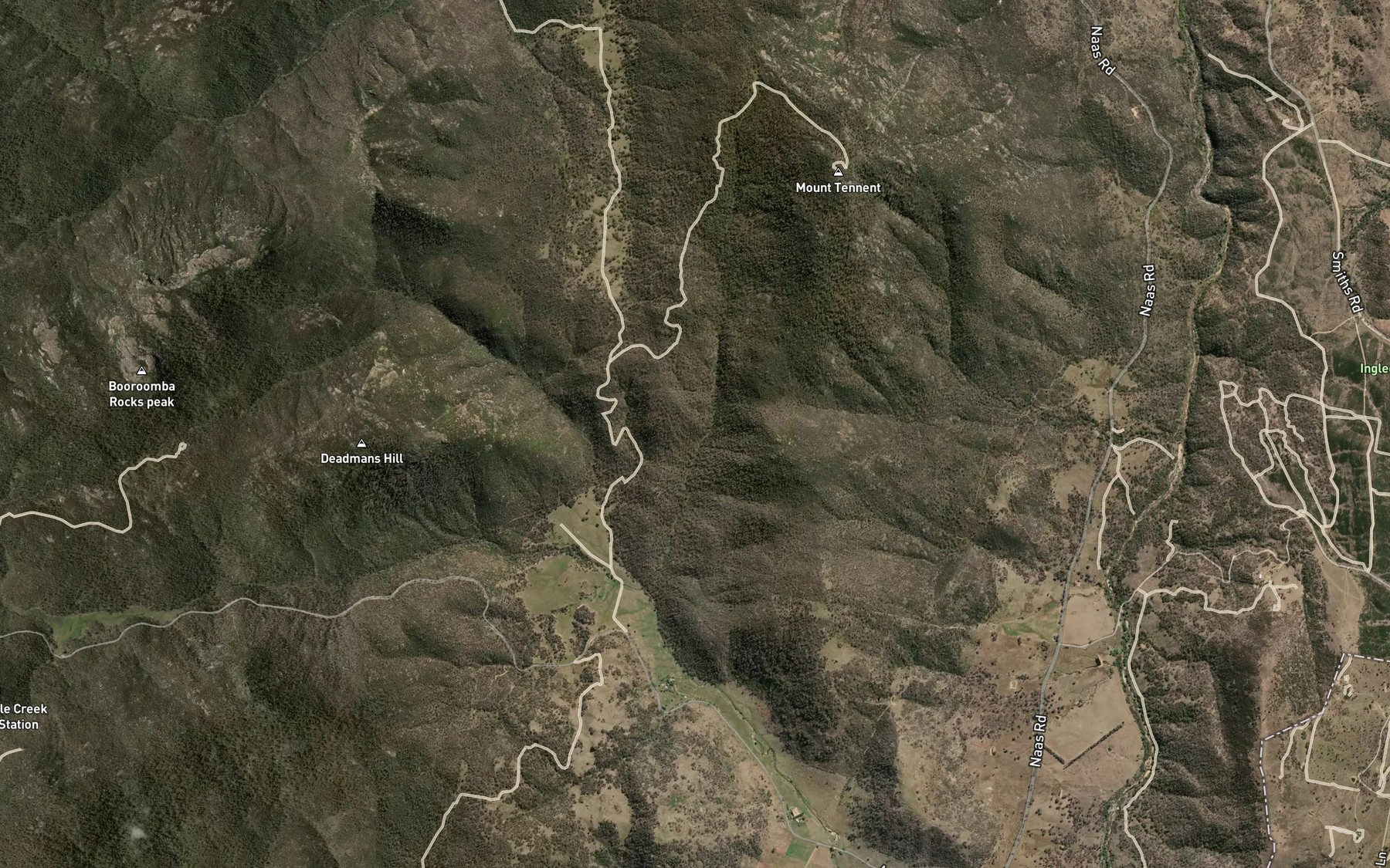 Satellite map of the Blue Gum Creek