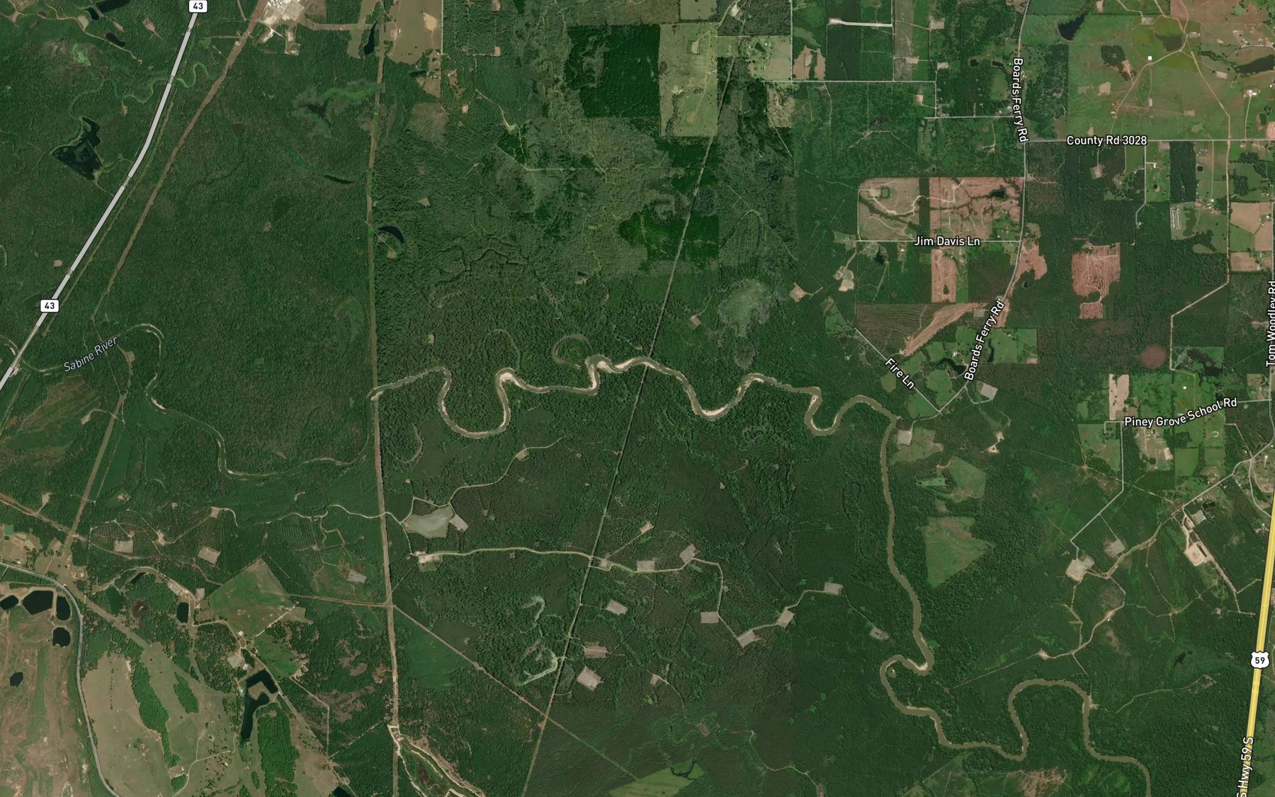 Satellite map of the Trout Lake