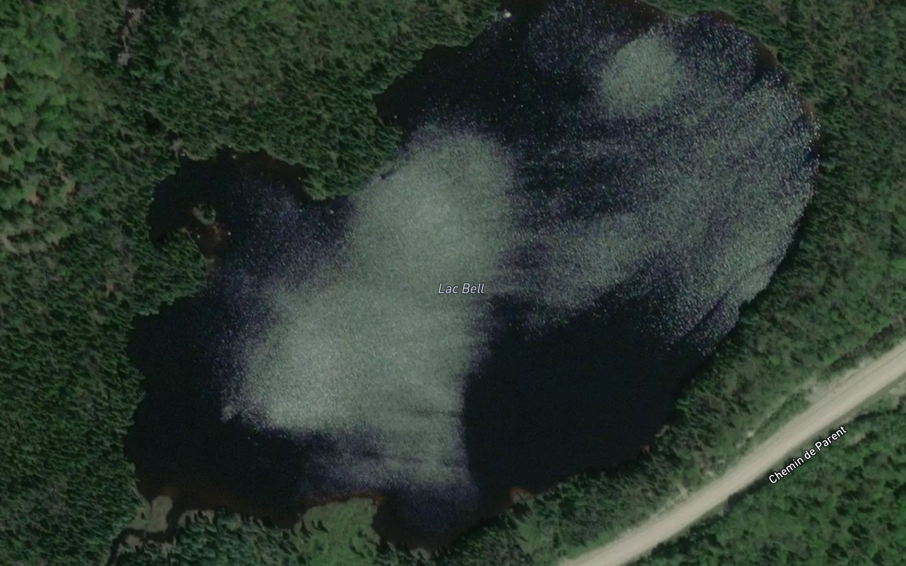 Satellite map of the Lac Bell
