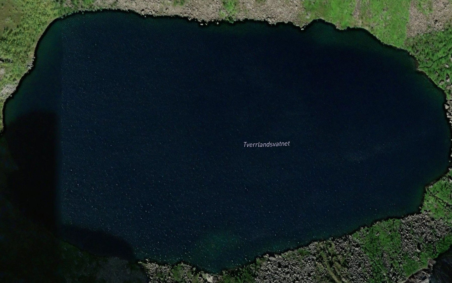 Satellite map of the Tverrlandsvatnet