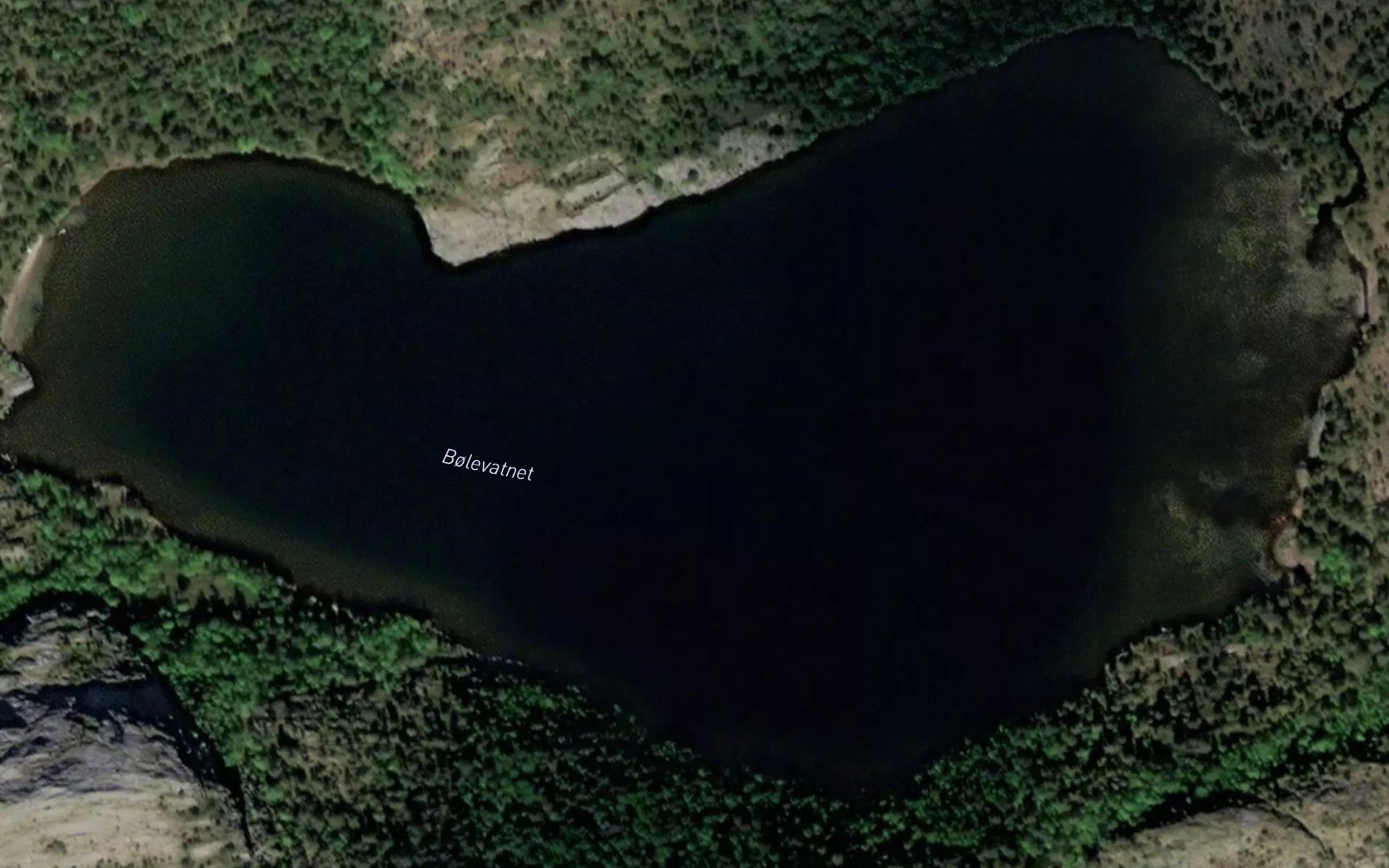 Satellite map of the Bolevatnet