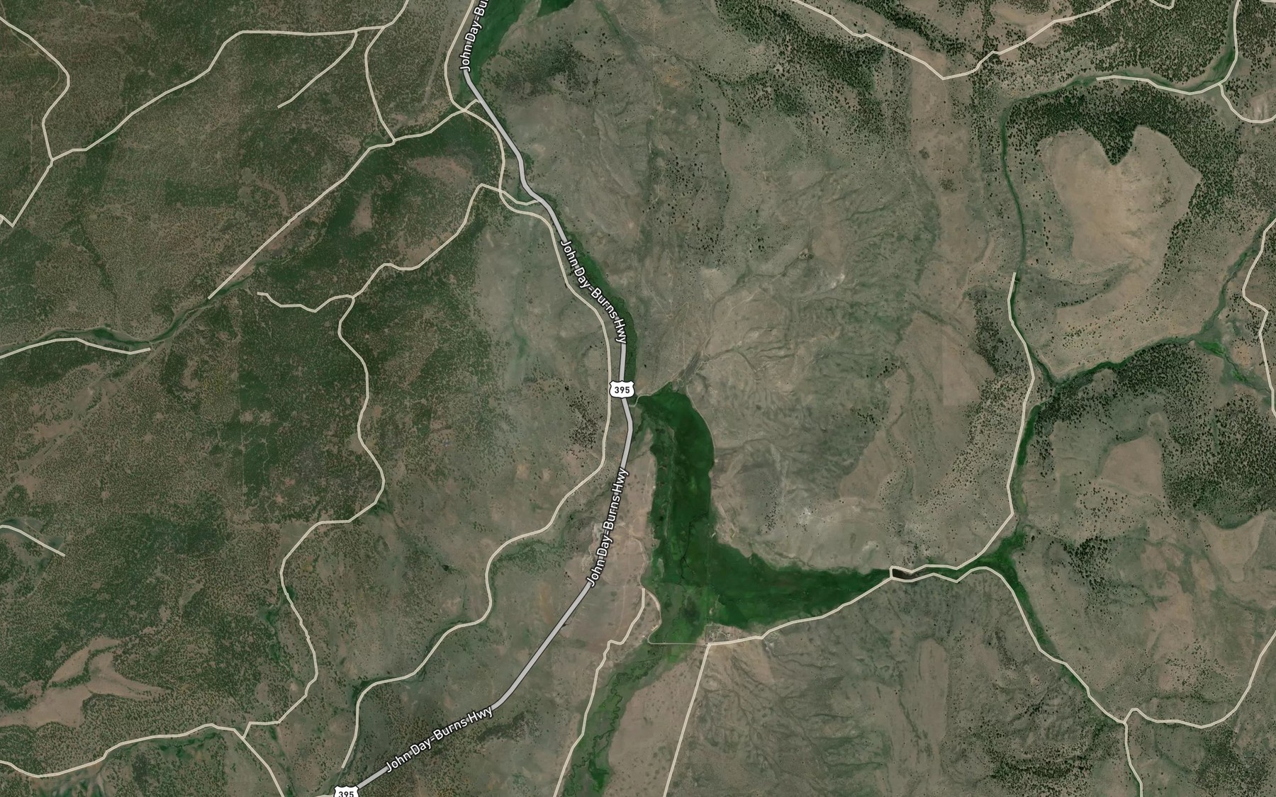 Satellite map of the Fuqua Creek