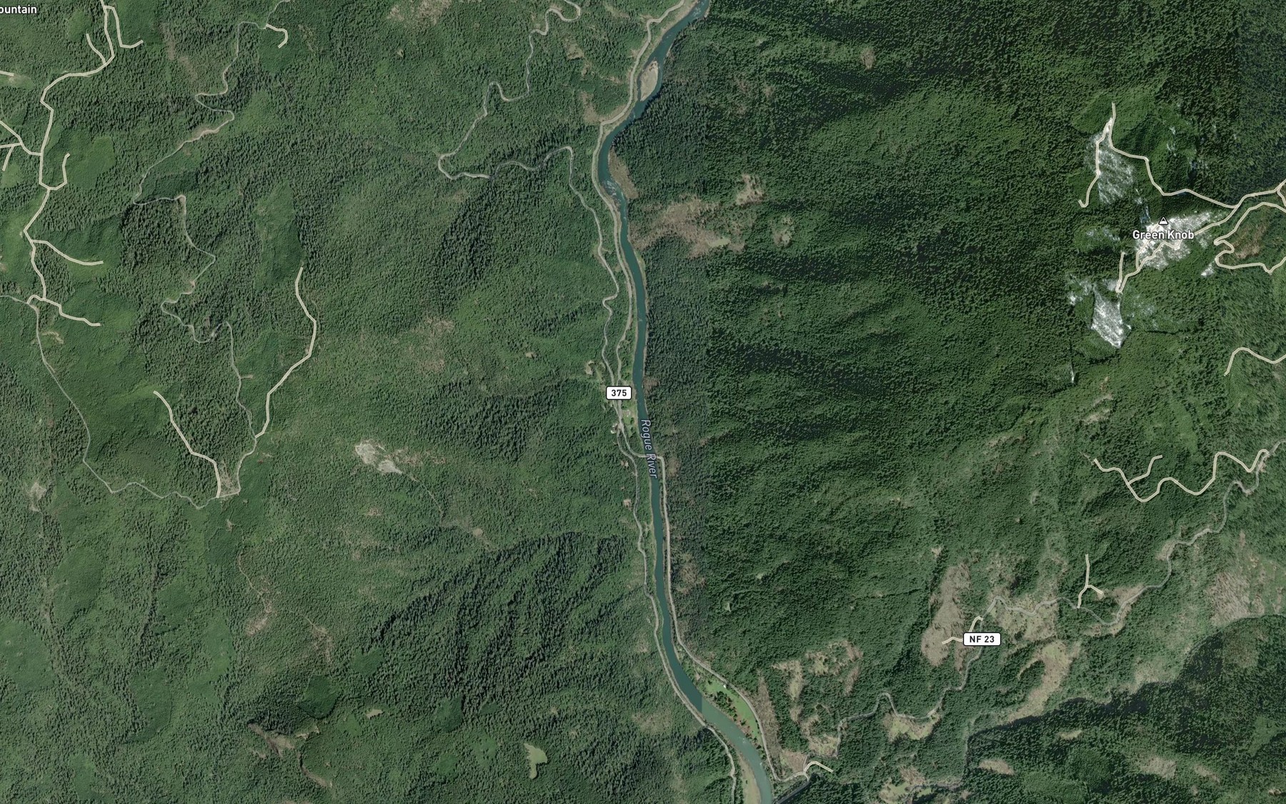 Satellite map of the Slide Creek