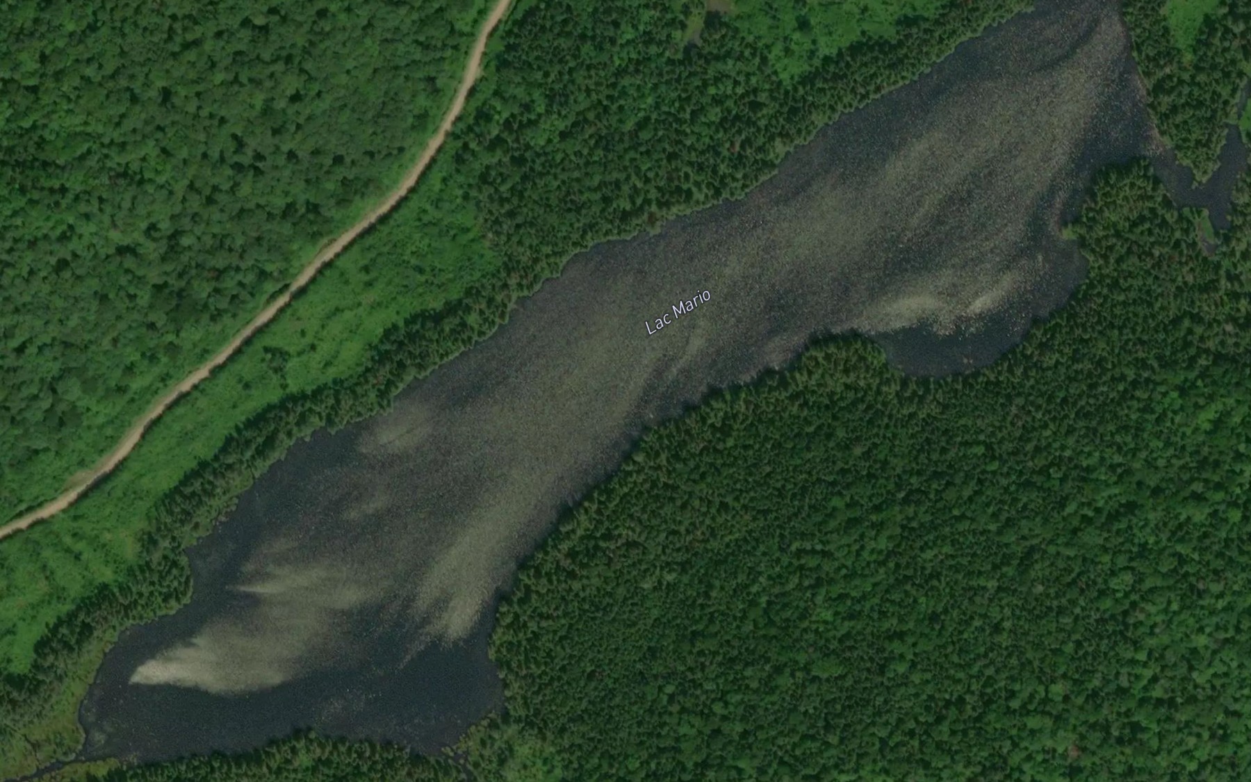 Satellite map of the Lac Mario
