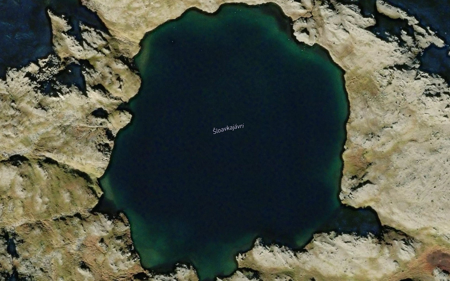 Satellite map of the Sloavkajavri