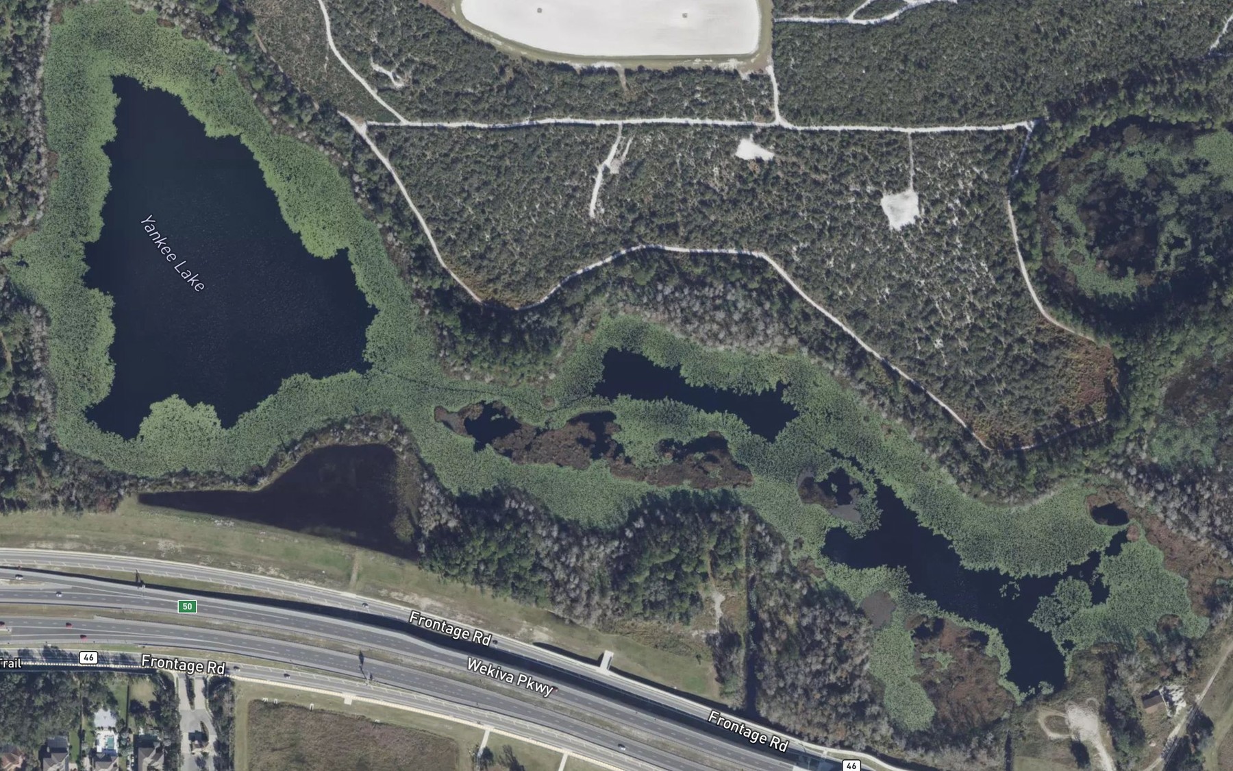 Satellite map of the Yankee Lake