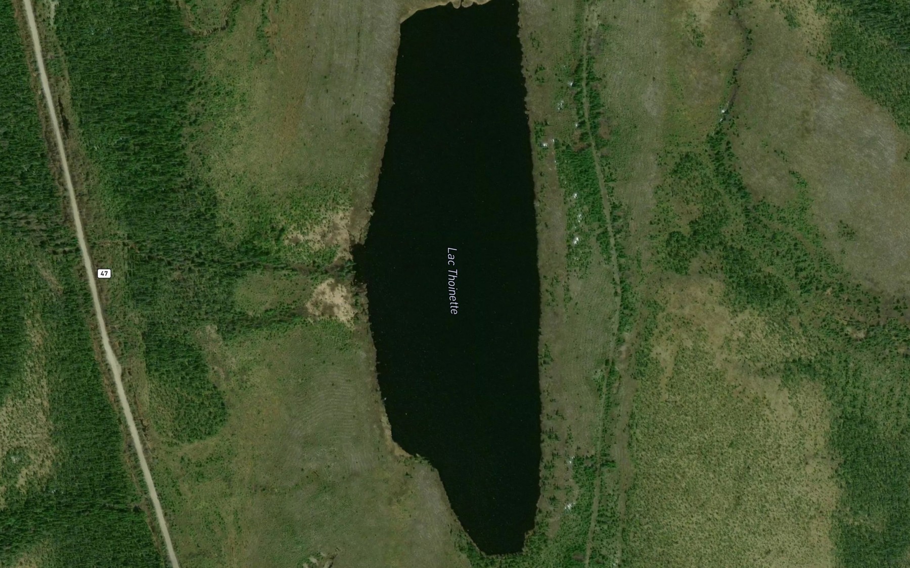 Satellite map of the Lac Thoinette