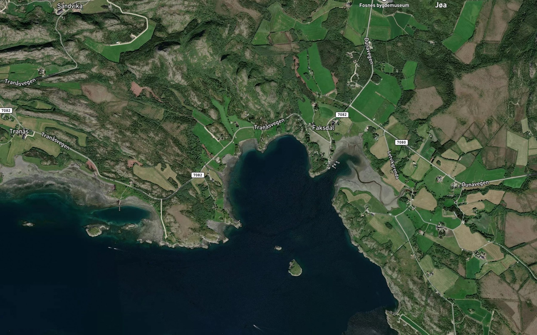 Satellite map of the Bardvikbukta