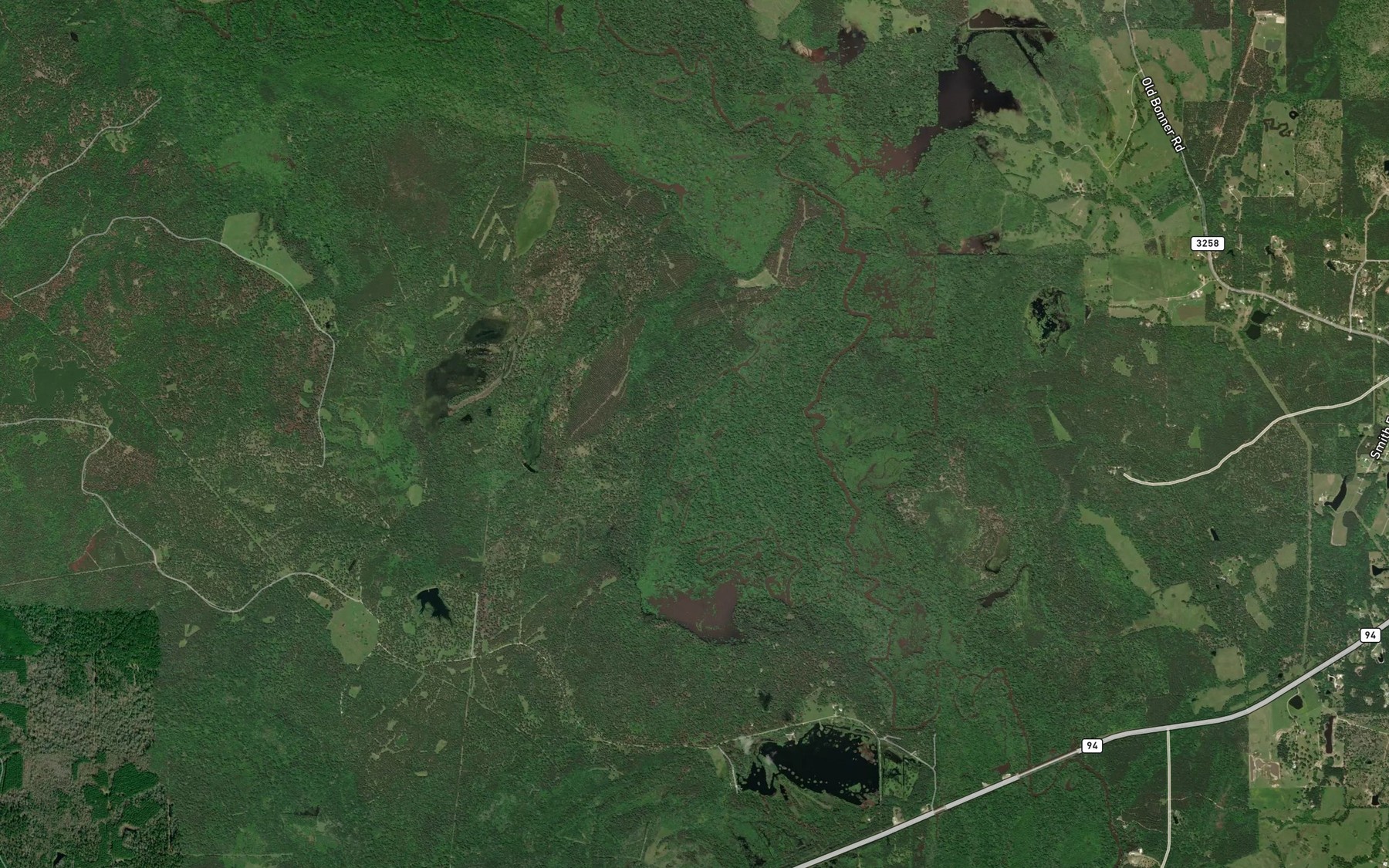 Satellite map of the Boggy Slough