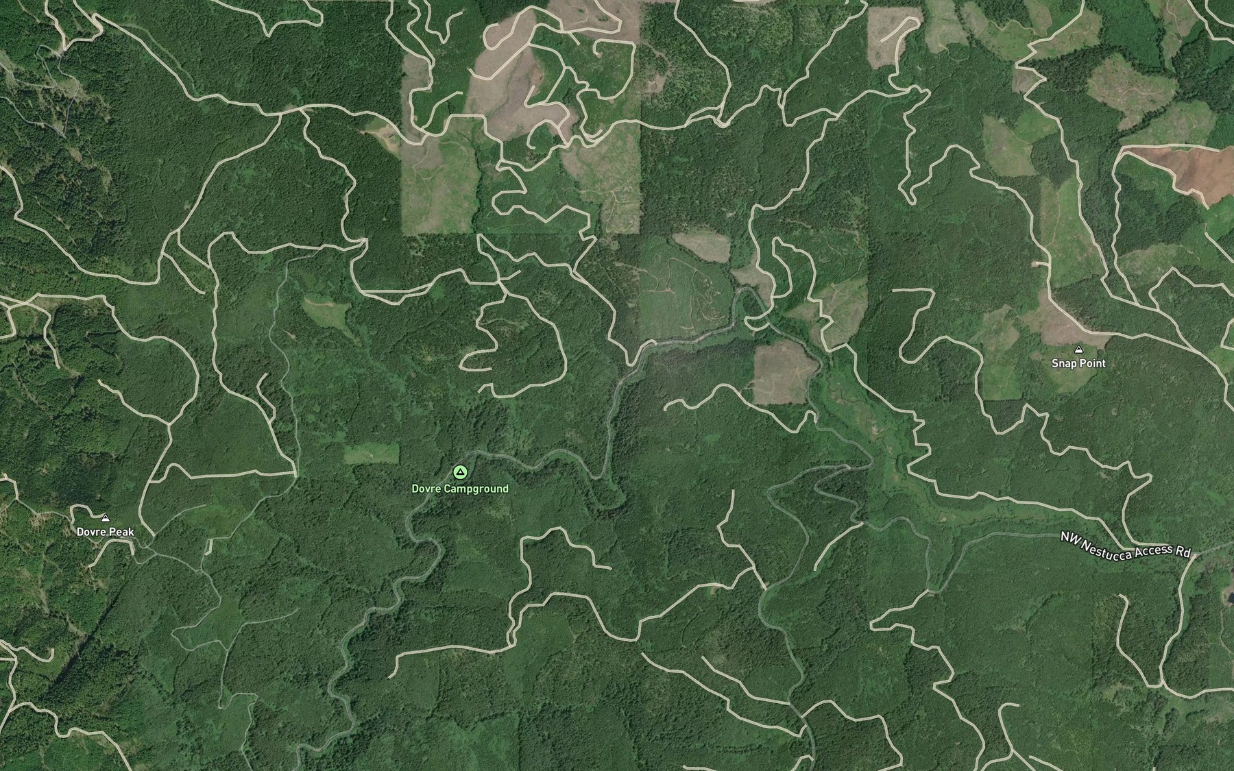 Satellite map of the Ginger Creek