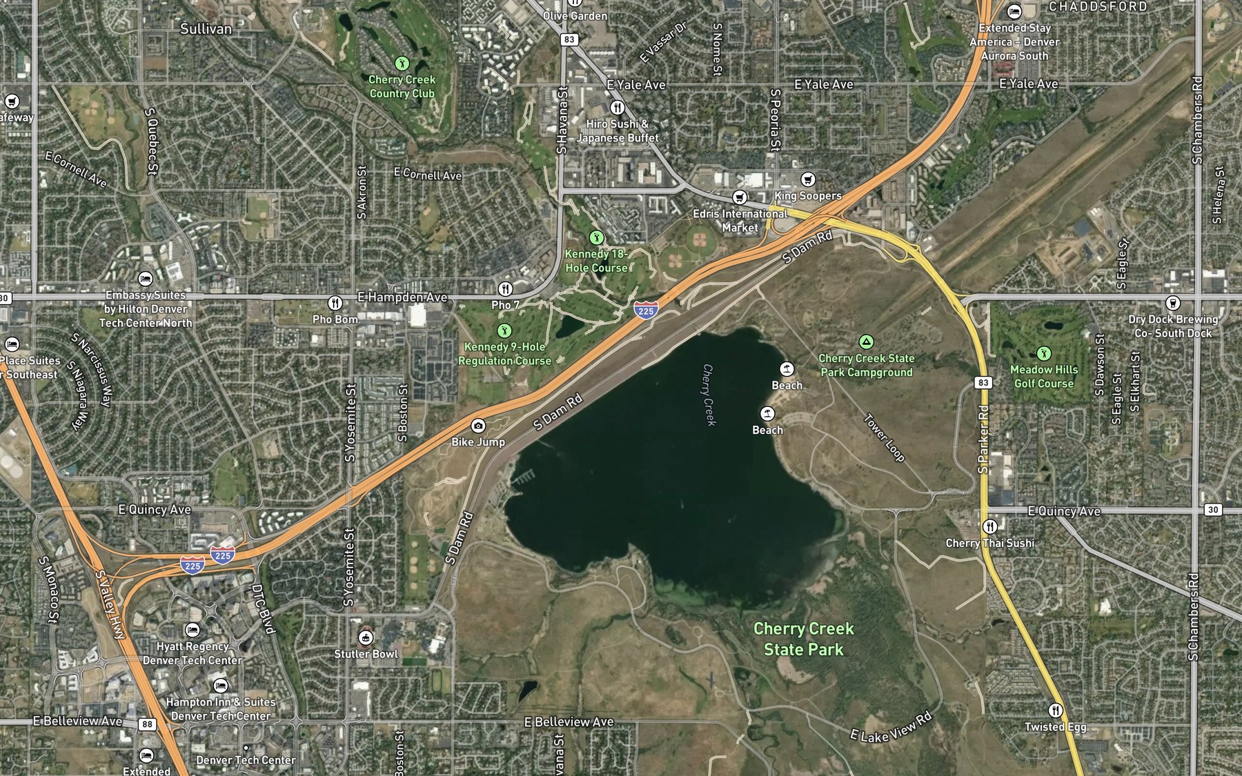 Satellite map of the Spot 5