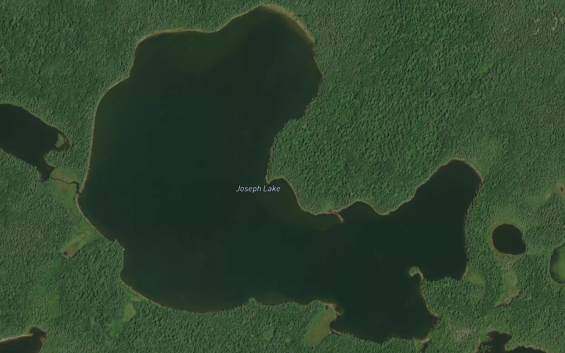 Satellite map of the Joseph Lake