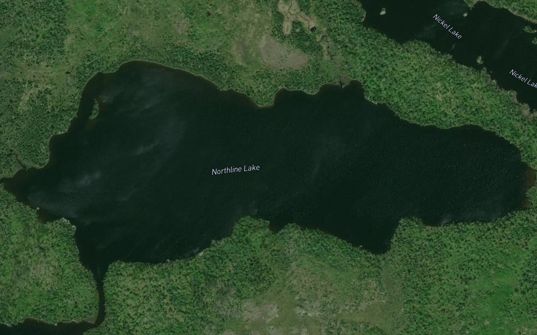 Satellite map of the Northline Lake