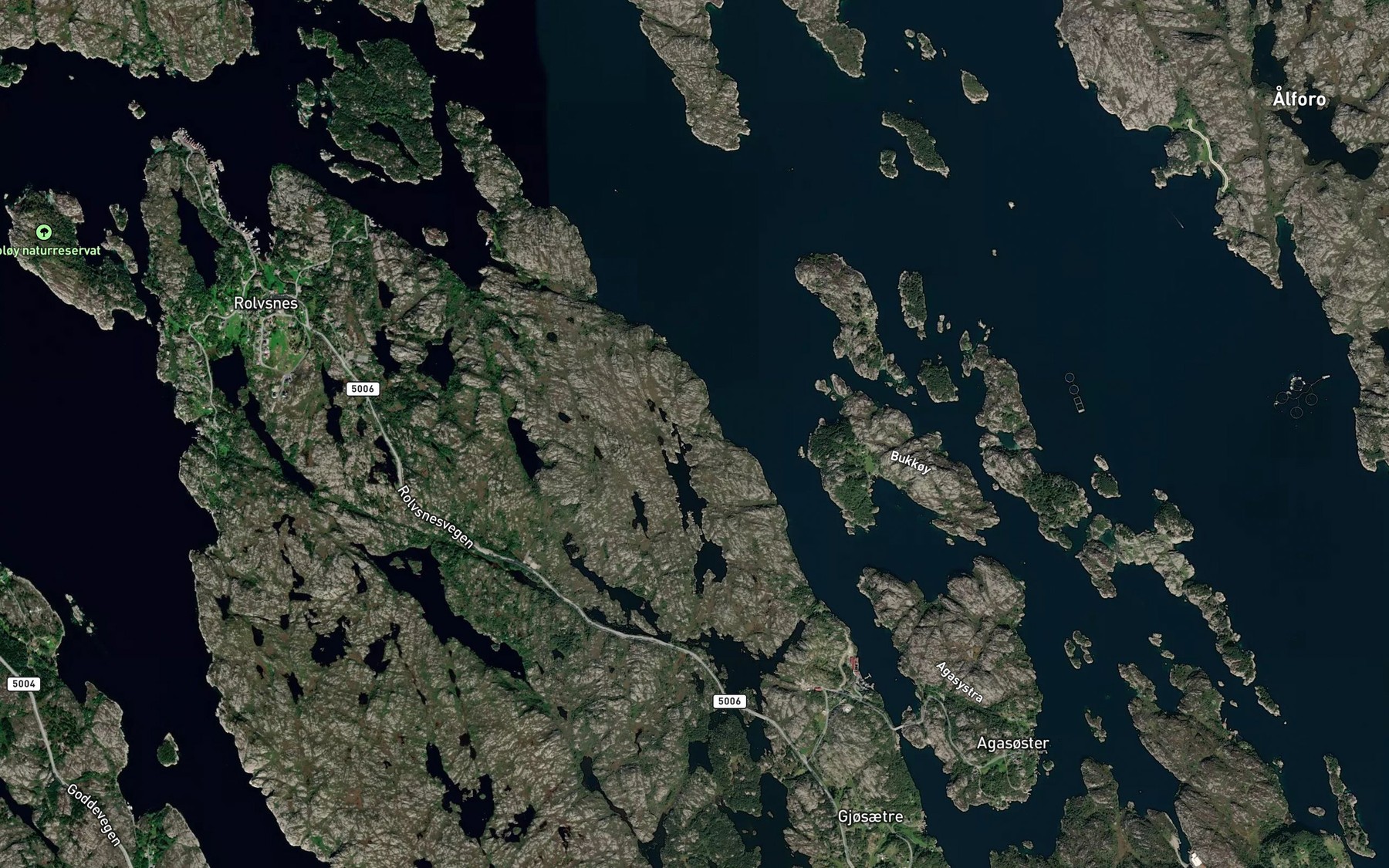 Satellite map of the Russebekken