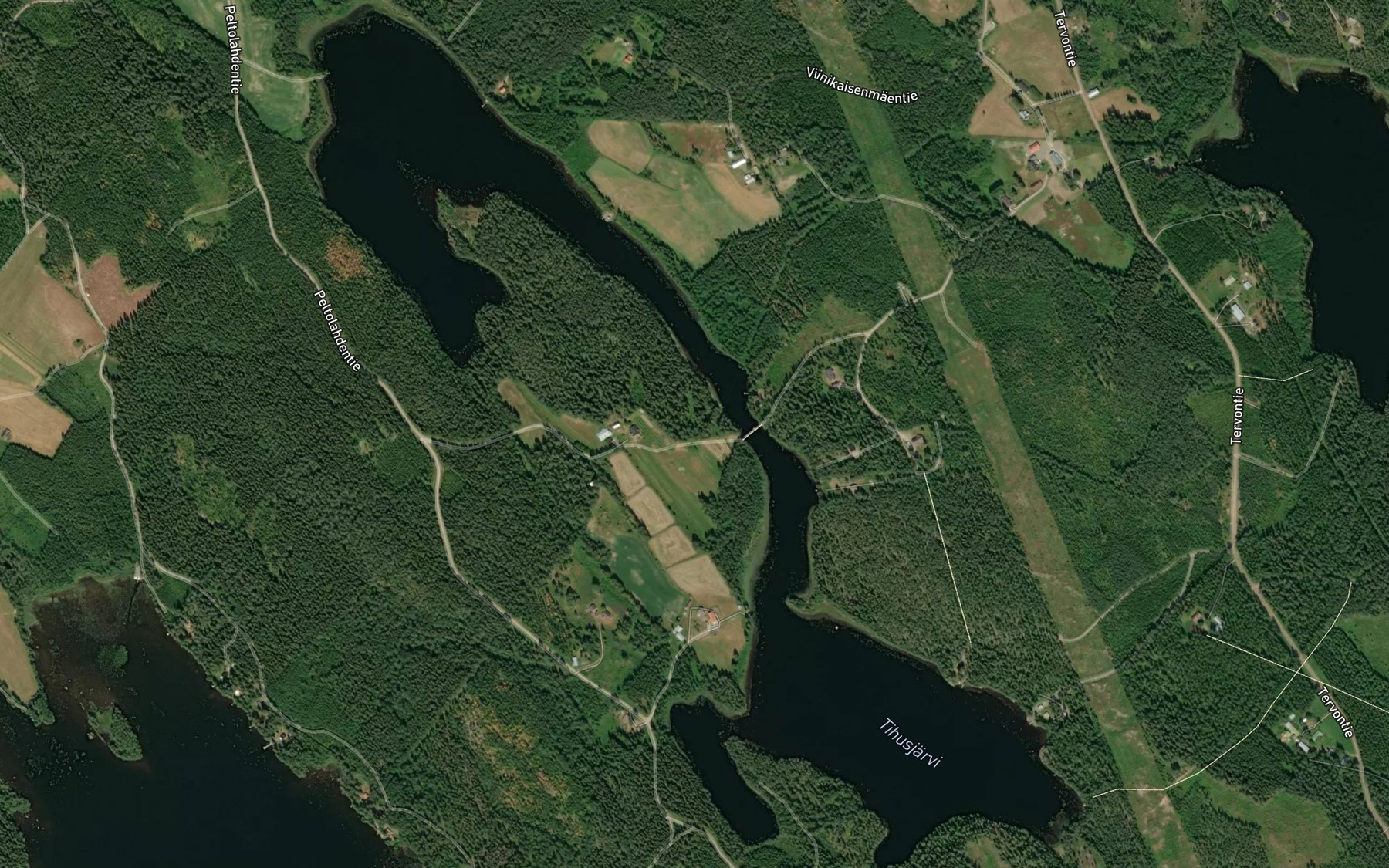Satellite map of the Peltolahti