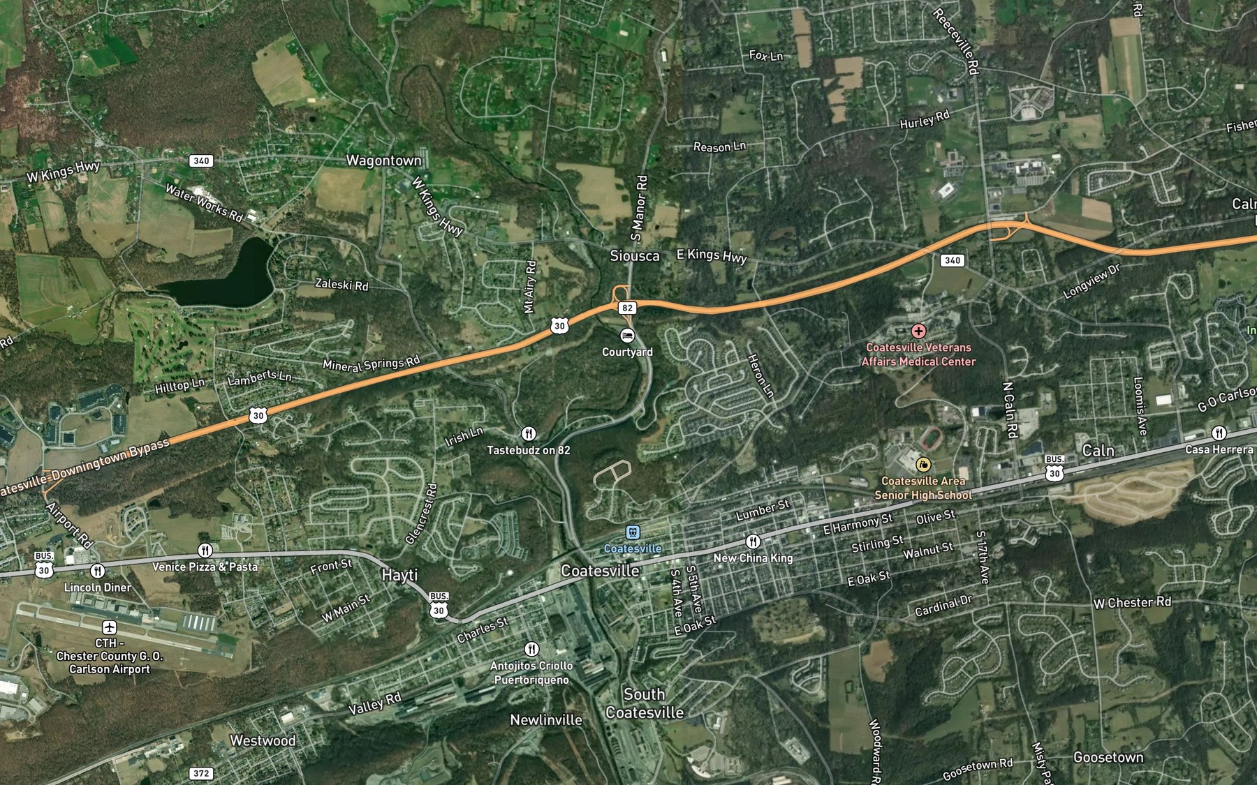 Satellite map of the Lake Kurtz