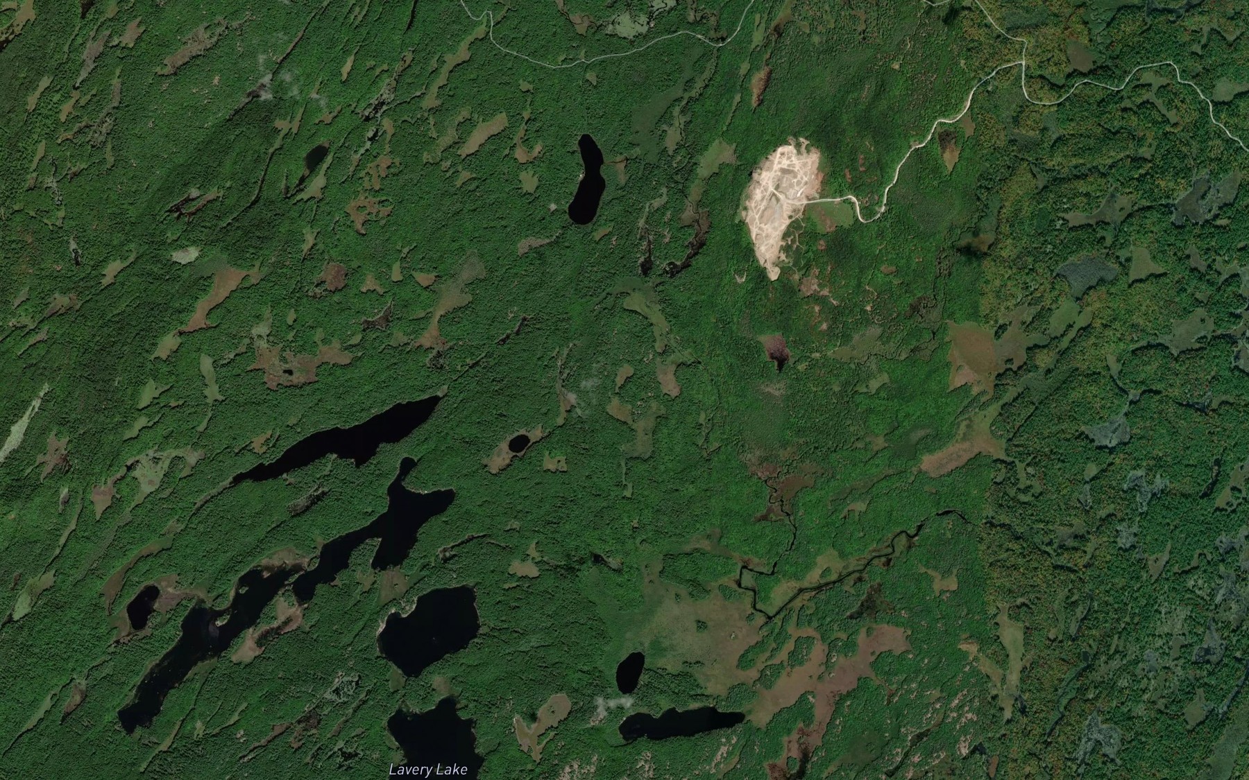 Satellite map of the St. Croix Creek