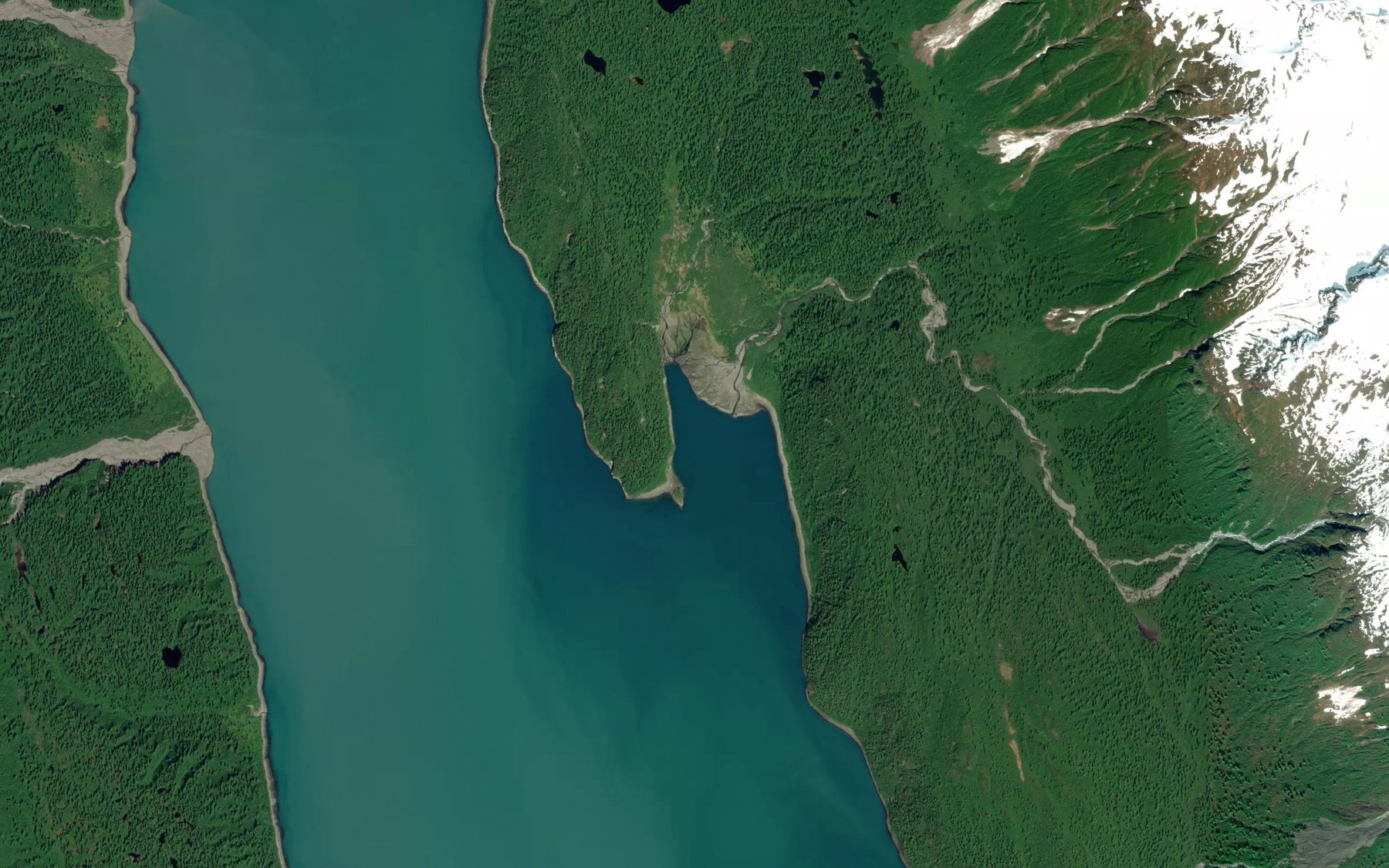 Satellite map of the Shelter Cove