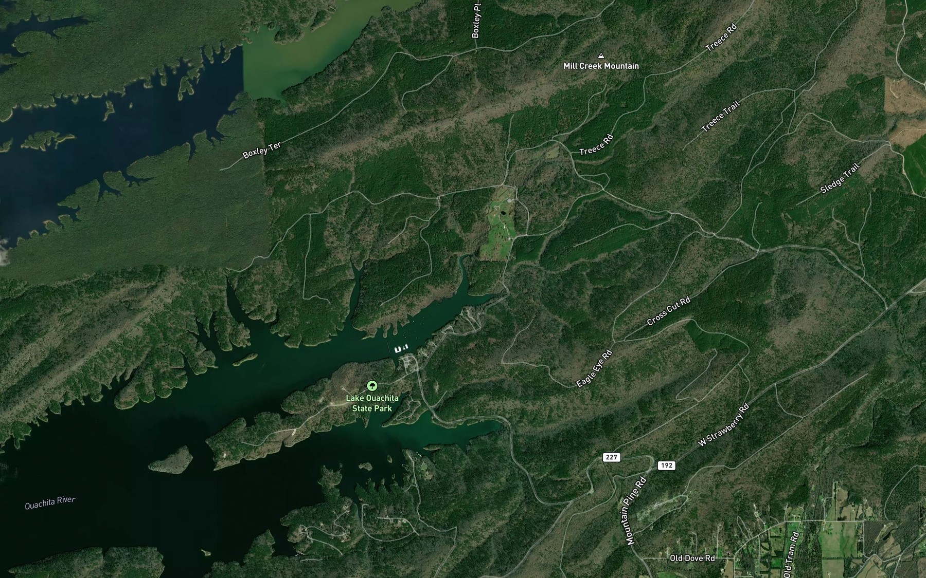 Satellite map of the North Mill Creek