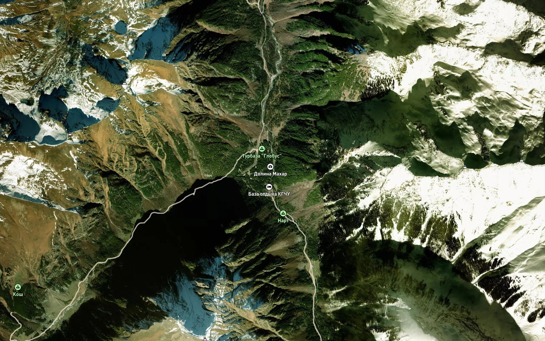 Satellite map of the Gondaray