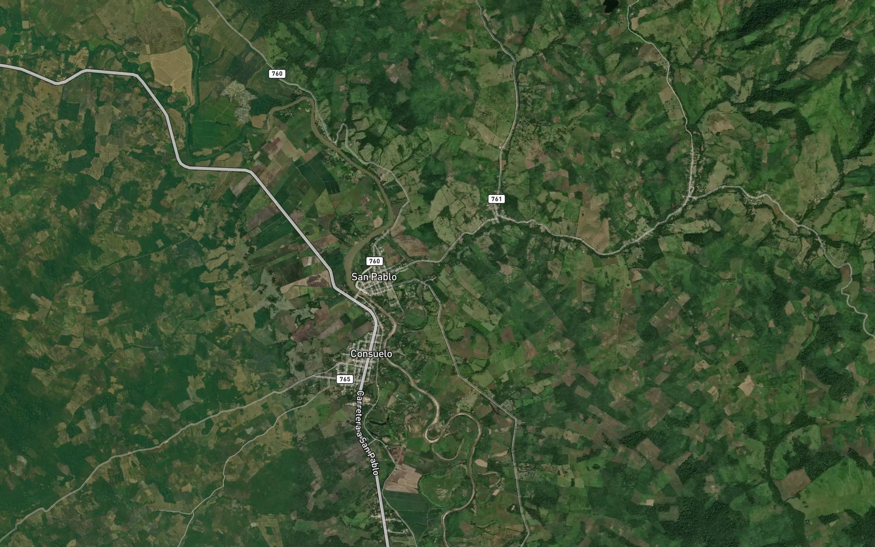 Satellite map of the Quebrada Sangopilla