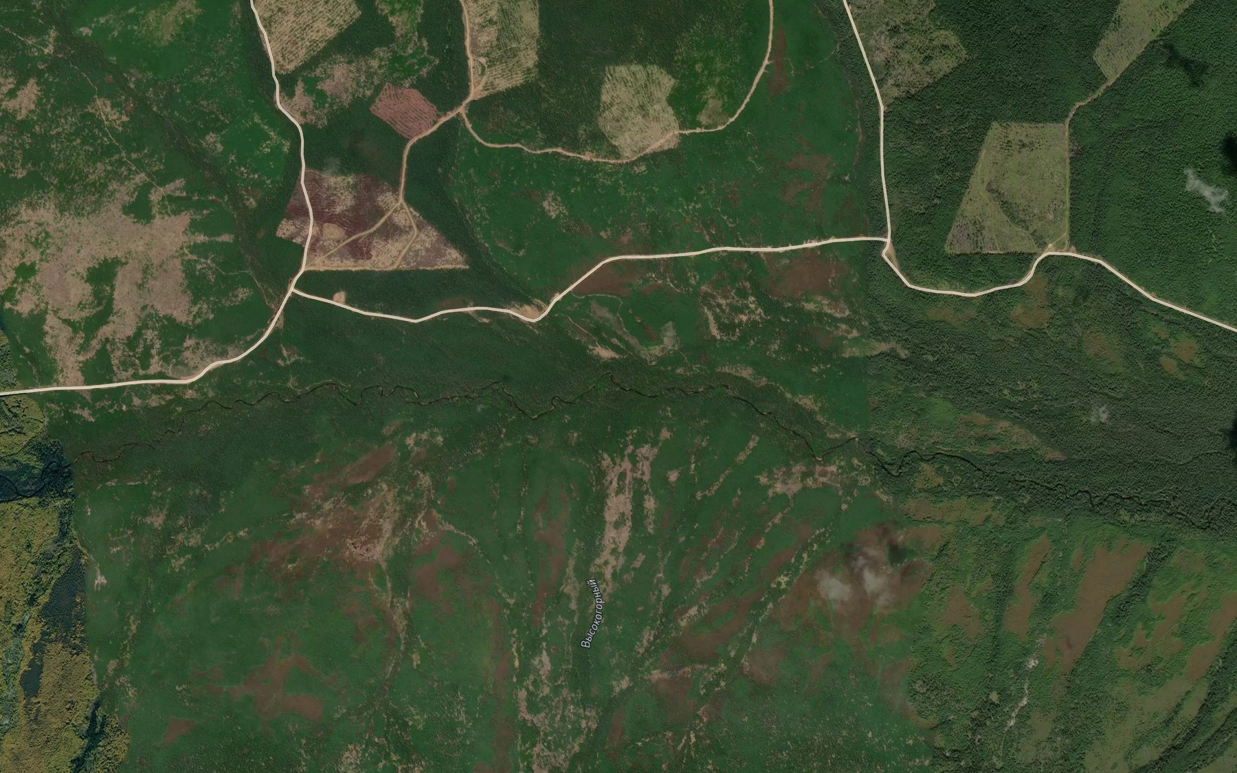 Satellite map of the Vysokogornyy
