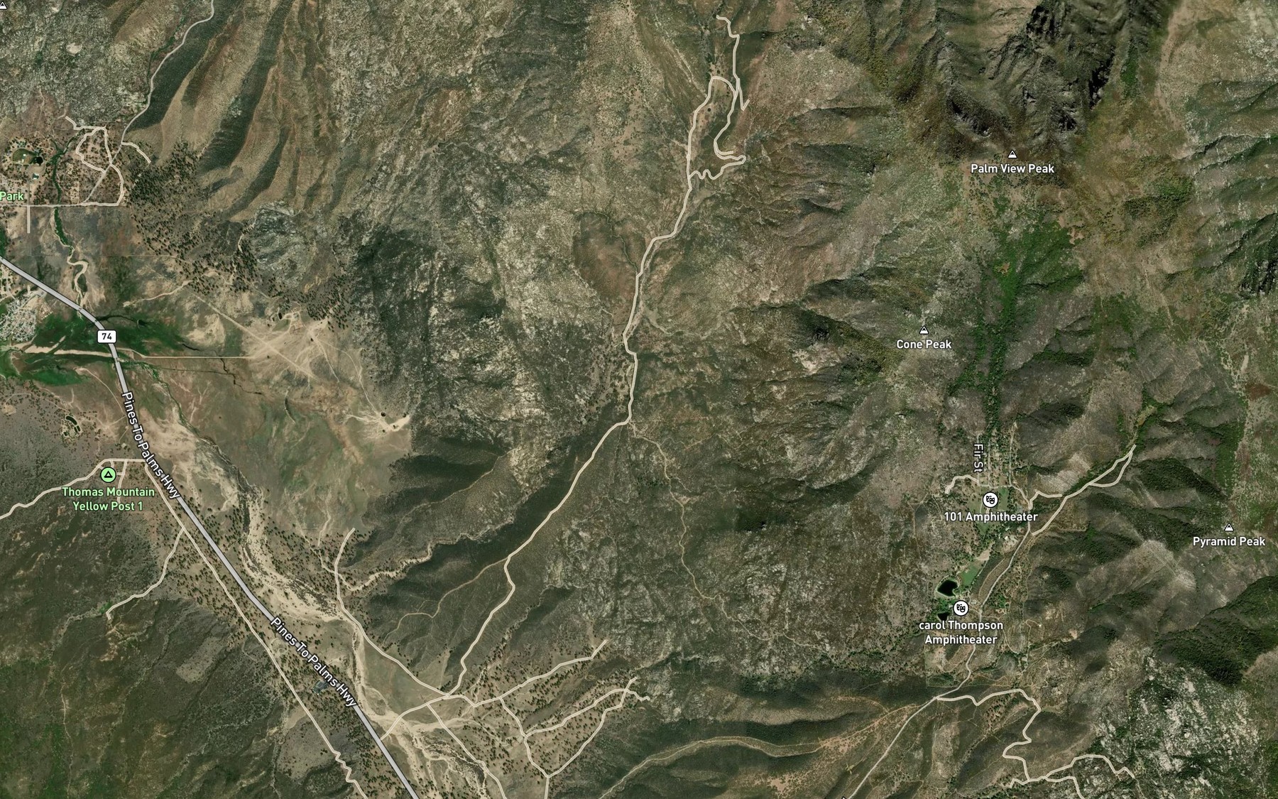 Satellite map of the Fobes Spring
