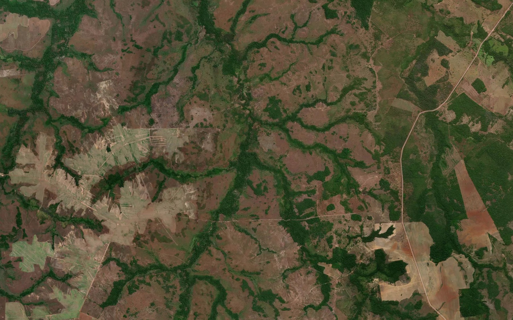 Satellite map of the Corrego Santana