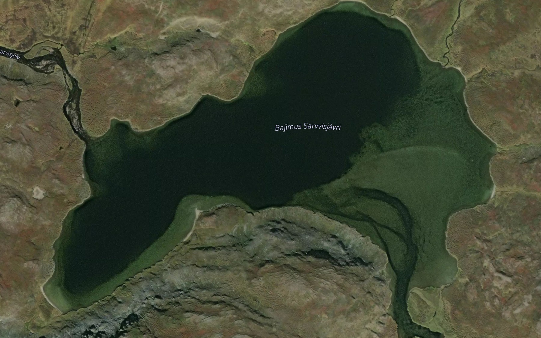 Satellite map of the Bajimus Sarvvesjavri