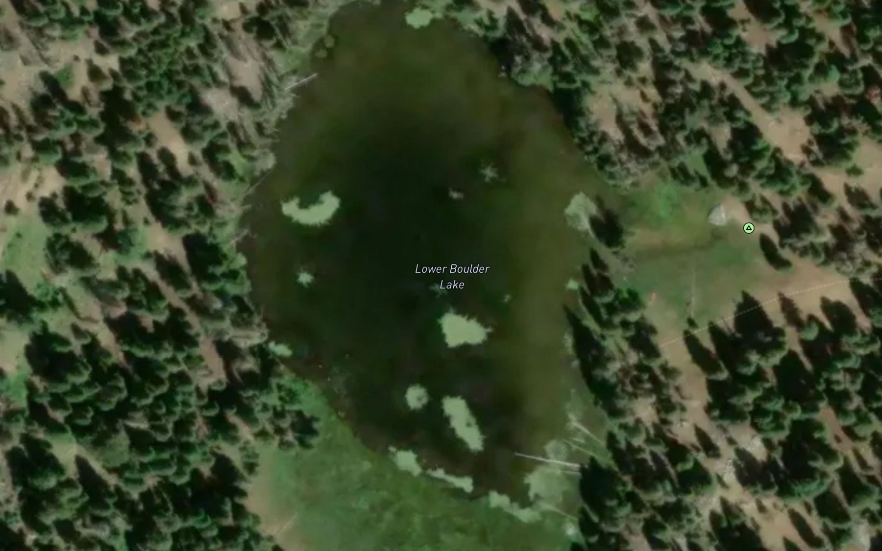 Satellite map of the Lower Boulder Lake