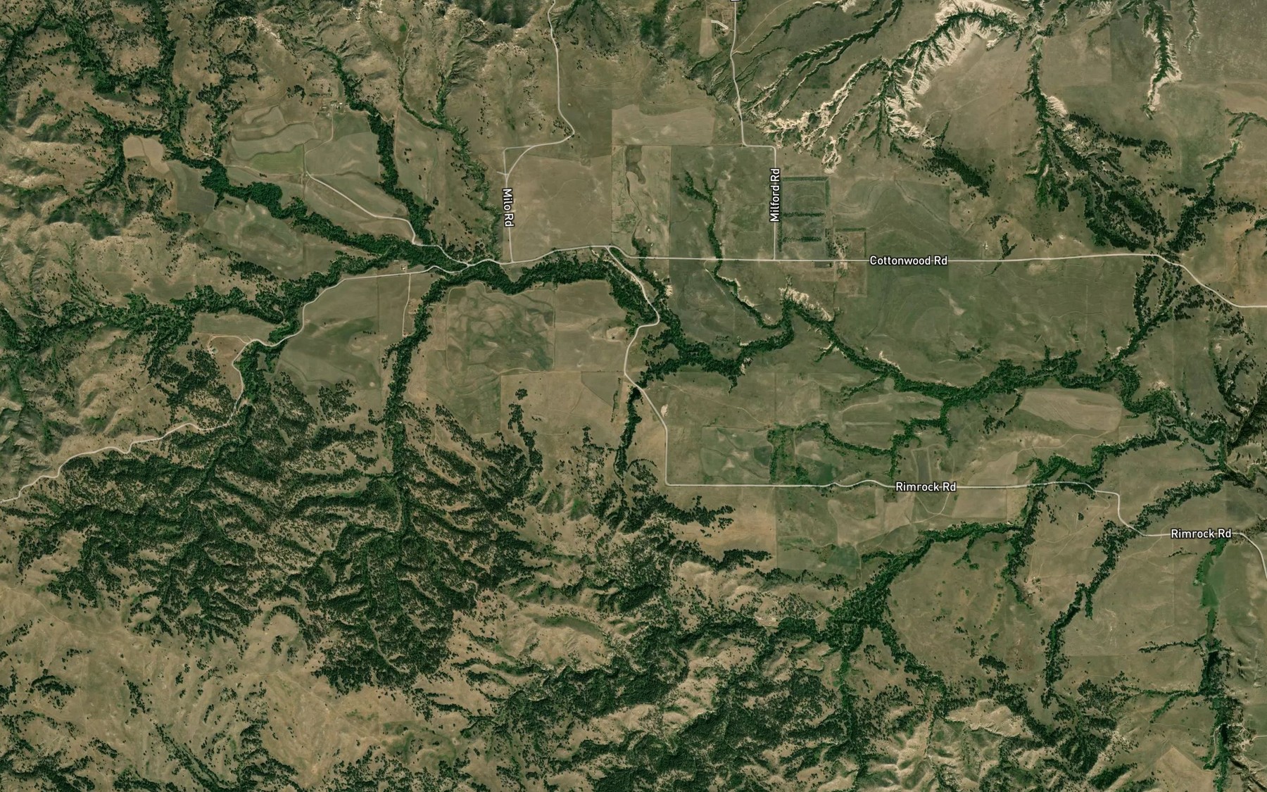 Satellite map of the Speas Reservoir