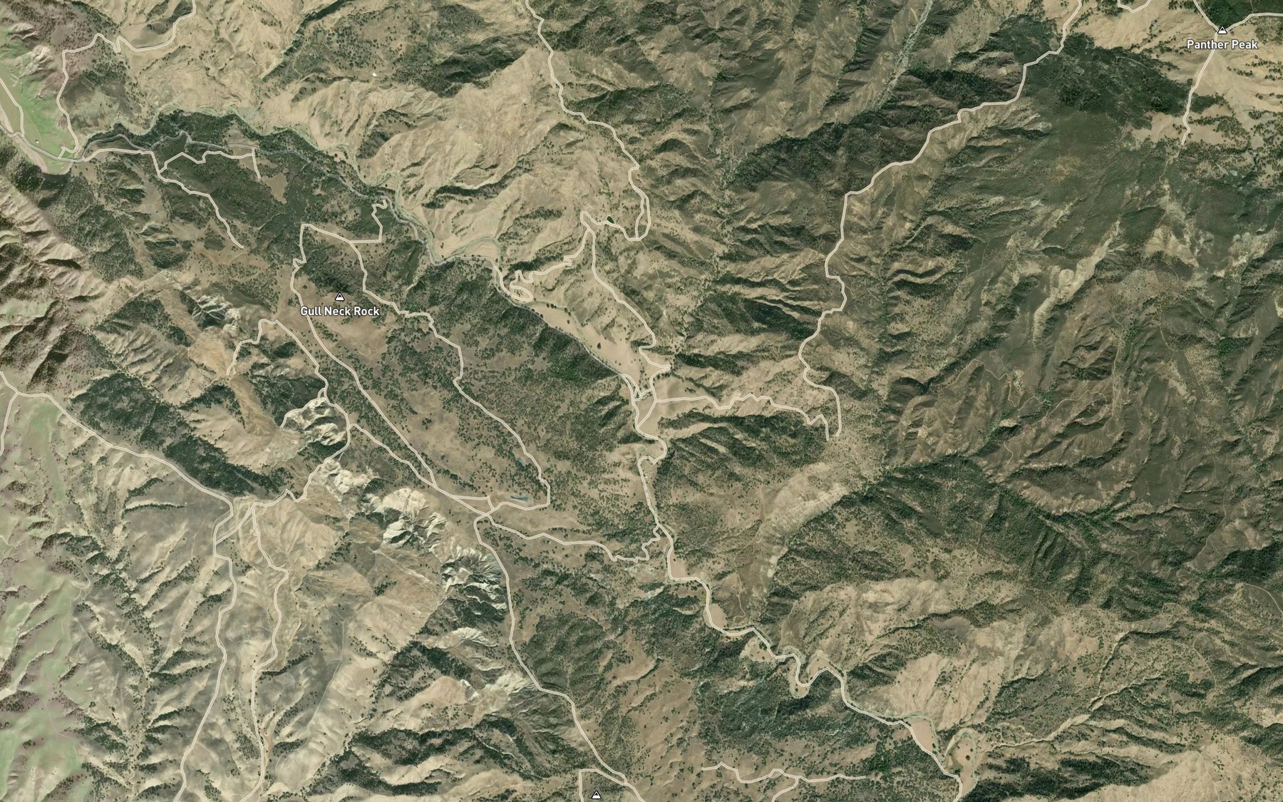 Satellite map of the Garcia Creek