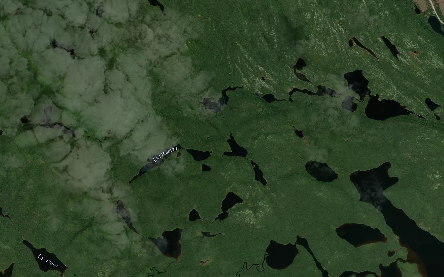 Satellite map of the Lac Pon-Pon
