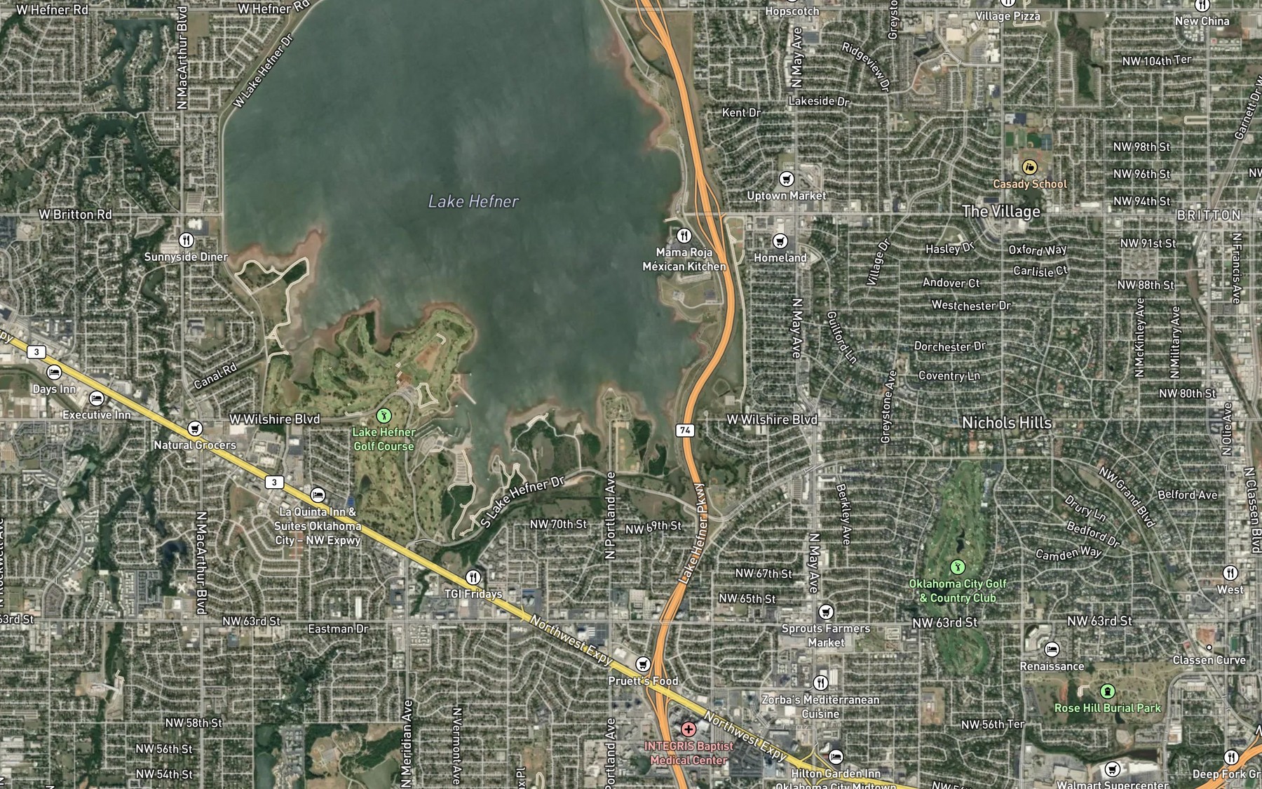 Satellite map of the Spot 5
