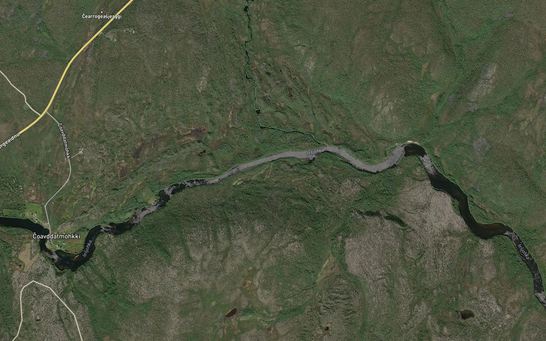 Satellite map of the Cearrogeasjohka