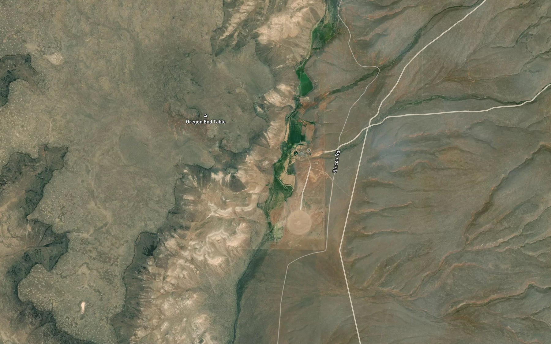 Satellite map of the East Creek